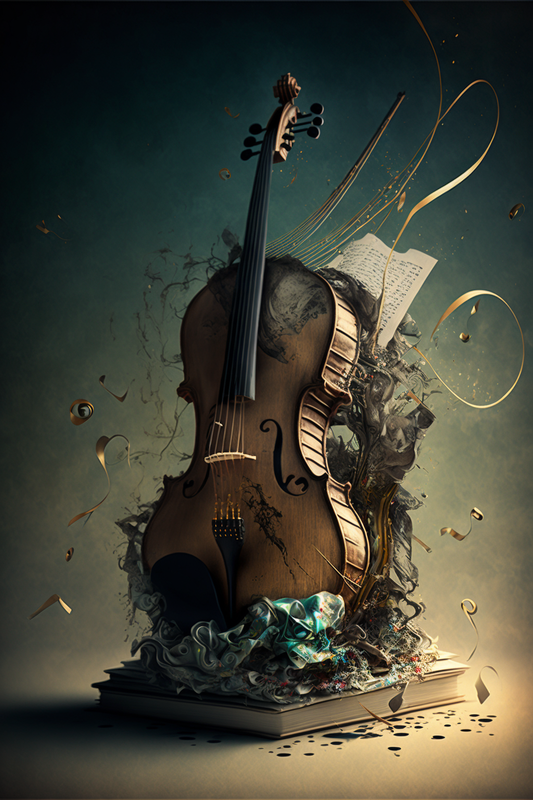 Toile Plus vite que la musique - Le violon – Artesia